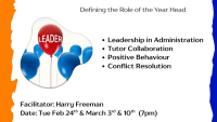 Defining the Role of the Year Head: Leadership in Administration, Tutor Collaboration, Positive Behaviour & Conflict Resolution